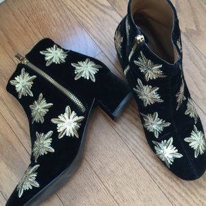 other stories velvet black booties boots size 9